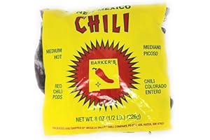 Barker's Medium Spicy Dried Red Chili Pods From Hatch, New Mexico (8 oz.)