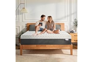 Gelsea Queen Memory Foam Mattress, 10 Inch Queen Size Mattress in a Box, Green Tea Gel Infused Foam for Pressure Relief and Cool Sleep, Foam Made in USA, CertiPUR-US Certified, Medium Firm
