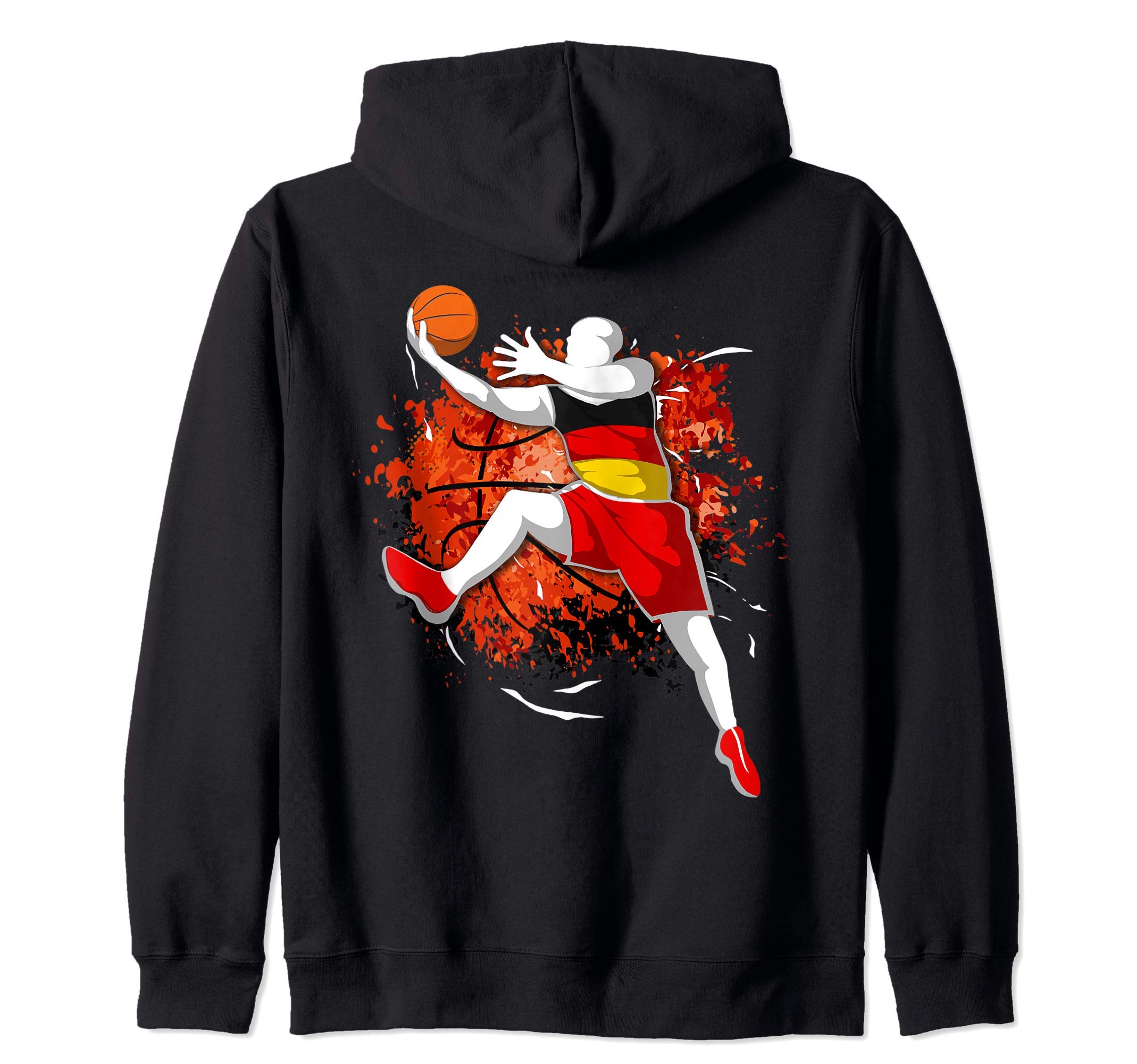 Proud Germany Basketball Lovers German National Flag Sport Zip Hoodie
