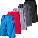 Ultra Performance 5 Pack Mens Shorts, Athletic Gym Shorts Workout Basketball Shorts for Men, SM - 5X