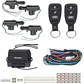 InstallGear Keyless Entry System with Two 3-Button Remotes and 4 Door Actuators - Central Locking System for Car, Auto, Truck - Power Lock Kit