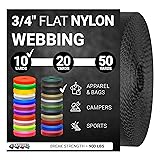 Strapworks 3/4 Inch Heavy Duty Nylon Webbing Strap