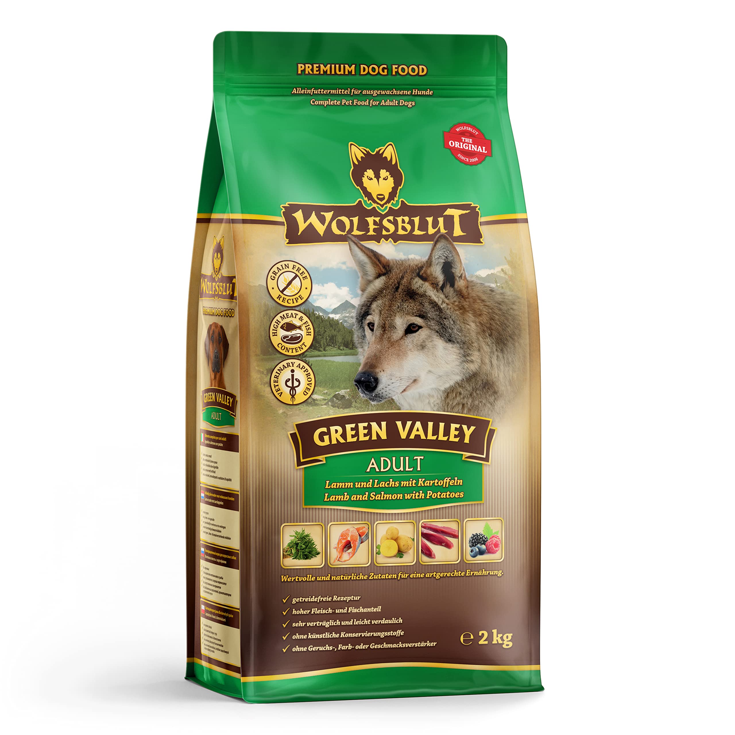 Wolfsblut Green Valley Dog Dry Food, pack of 1 (1 x 2 kg)