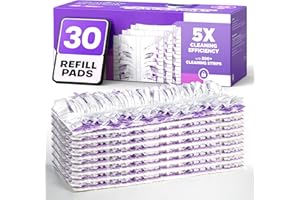 DOMUDY 5X Cleaning Power Mop Refills for Swiffer Power Mop, 500+ Strips Multi-Surface PowerMop Refill Pads, 30 Count Disposable Powermop Wood Mops, Replacement Mopping Pad for Floor Cleaning