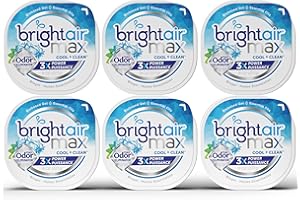 Bright Air Max Odor Eliminator Gel, Biobased Air Freshener, Cruelty Free, Cool and Clean Scent, 8 Oz Each, 6 Pack