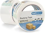 Rapesco 1697 Strong Packing Tape 50mm x 60m Clear Pack of 2