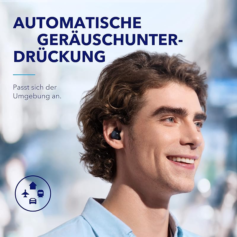 by Anker Space A40 Kabellose Earbuds, 50h Akku, Schwarz