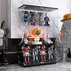 nifoti 3-Tier Glass Display Cabinet,Curio Cabinet