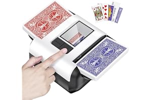 XPAW Automatic Card Shuffler with Dual Modes, Rechargeable Card Shuffler 2 Deck 2000 mAh, Low Noise Card Shuffler Machine Sui