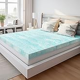 2 Inch Mattress Topper Twin XL Size, Gel Memory Foam Mattress Pad, CertiPUR-US Certified, Ventilated Bed Topper for Pressure