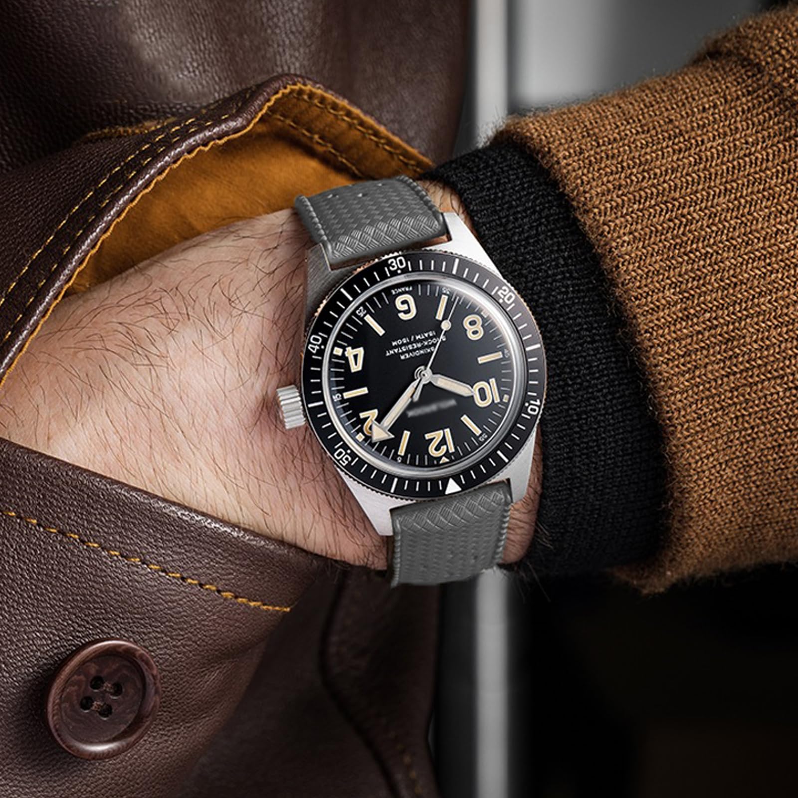 Niziruoup FKM Rubber Watch Strap Quick Release Tropical Style Fluororubber 18mm 19mm 20mm 21mm 22mm Soft Breathable Durable FKM Rubber Watch Band Universal Replacement Band Strap for Men Women