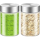 CWHHRN 8 Oz Glass Juice Bottles, 2 Pack Glass Bottles with Lids, BPA Free, Borosilicate Glass, Leak Proof Lids for Juicing, Smoothies, Water Bottles, Food Storage, Shaker Bottles