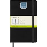 Moleskine Classic Expanded Notebook, Hard Cover, Large (5" x 8.25") Plain/Blank, Black, 400 Pages