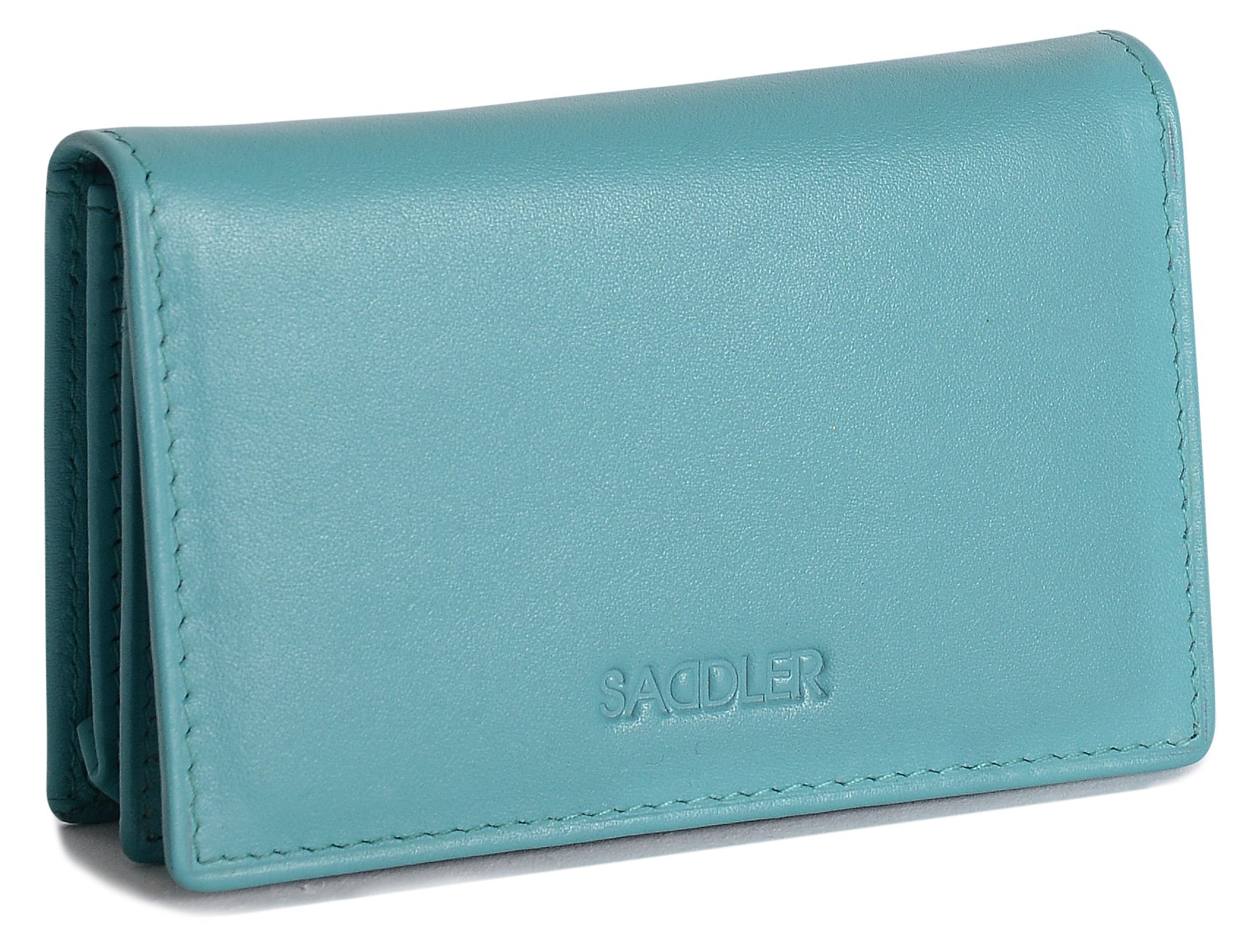 SADDLER Women's RFID Real Leather Slim Credit Card Case | Travel Bank & Business Card Holder | Compact Name Card Wallet for Debit, Credit, ID | Luxury Gift Boxed