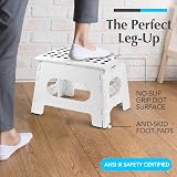 Handy Laundry Folding Lightweight Step Stool 9 Inch White 300 lb Capacity view 2