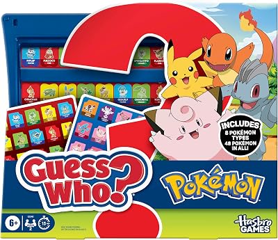 Guess Who? Pokémon Edition Game Hasbro 2 Players 48 Pokémon Travel Friendly