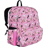 Wildkin 17-inch Kids Backpack – Durable, Lightweight School Bag for Boys & Girls - Horses in Pink