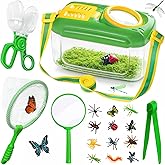 HAIMST Bug Catcher for Kids, 17 PCS Bug Catching Kit with Bug Collector Toy Bugs Butterfly Net Magnifying Glass Insect Catcher Tweezers, Outdoor Explorer Kit for Kids Age 3 4 5 6 7 8