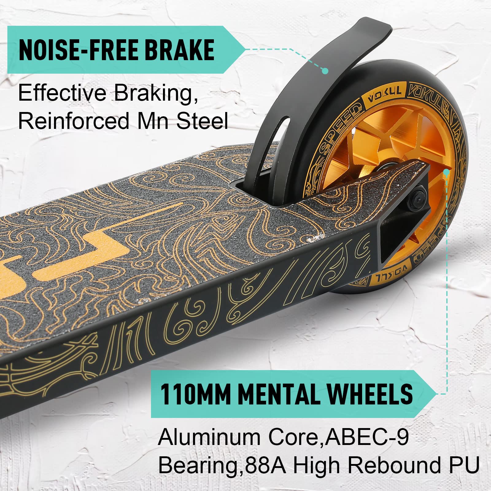 VOKUL K1 Pro Trick Scooter | Stunt Scooter, for Kids 8 Years and Up,Teens,Adults - Best Entry Level Freestyle Stunt Scooter for,Boys,Girls - Freestyle Skate Park Street Scooter
