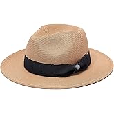 Pineapple⋆ Sun Straw Fedora Beach Hat Fine Braid UPF50+ for Unisex