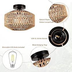 Jobtical Boho Light Fixtures Ceiling Mount,Mini