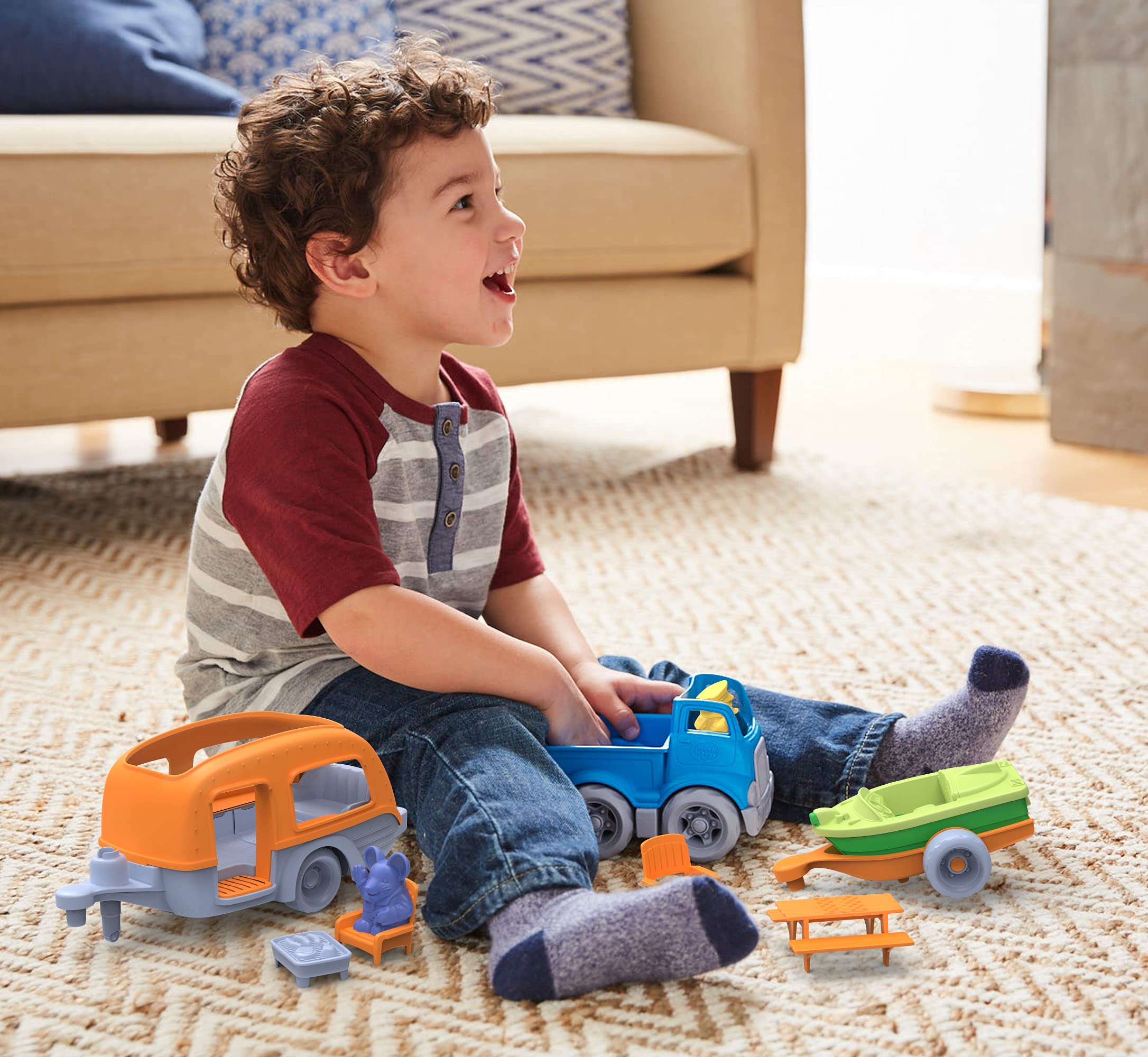Mua Green Toys RV Camper Set, Blue/Orange - 10 Piece Pretend Play ...
