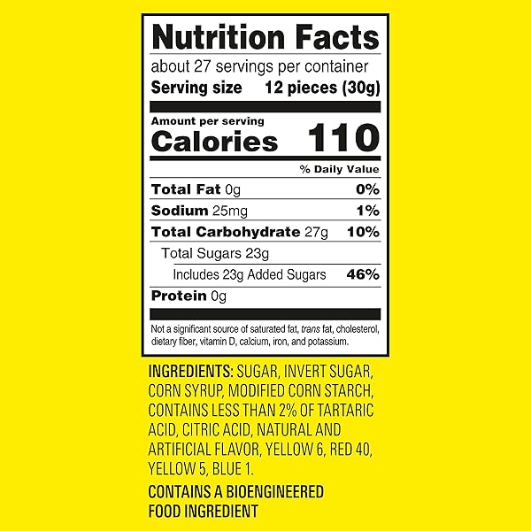 CHEWY & SOFT SOUR PATCH KIDS, ASSORTED FRUITS, FAMILY SIZE, 1.8 LB