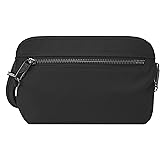 Travelon Women's Anti-Theft Tailored Convertible Crossbody Clutch, Onyx, One Size
