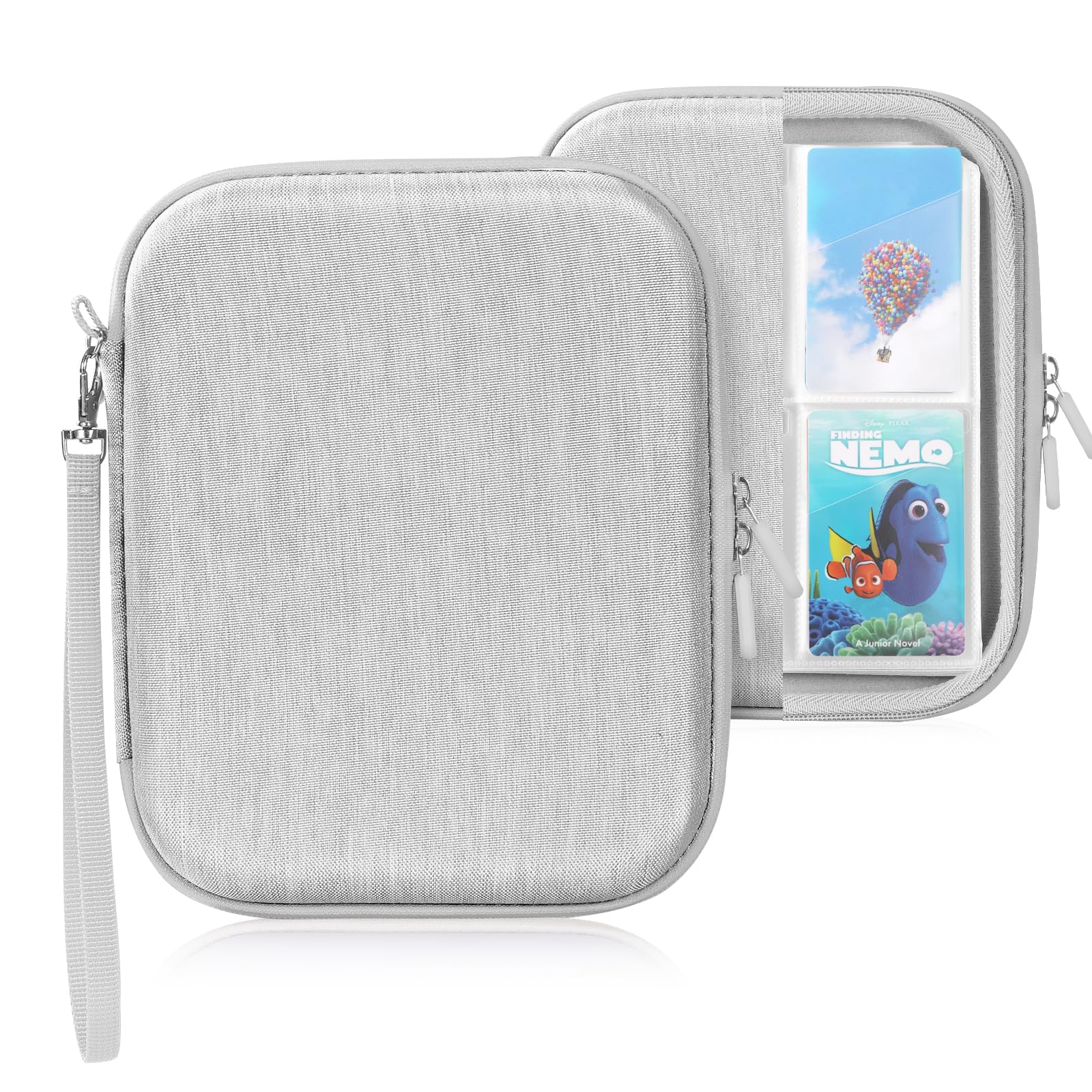 Jaffzora Card Holder for Yoto Cards - 120 Pockets Waterproof & Scratch-Resistant Card Organizer, 7 * 1.7 * 8.6 in Binder for Audiobook Playing Cards - Perfect for Kids & Adults (Grey)