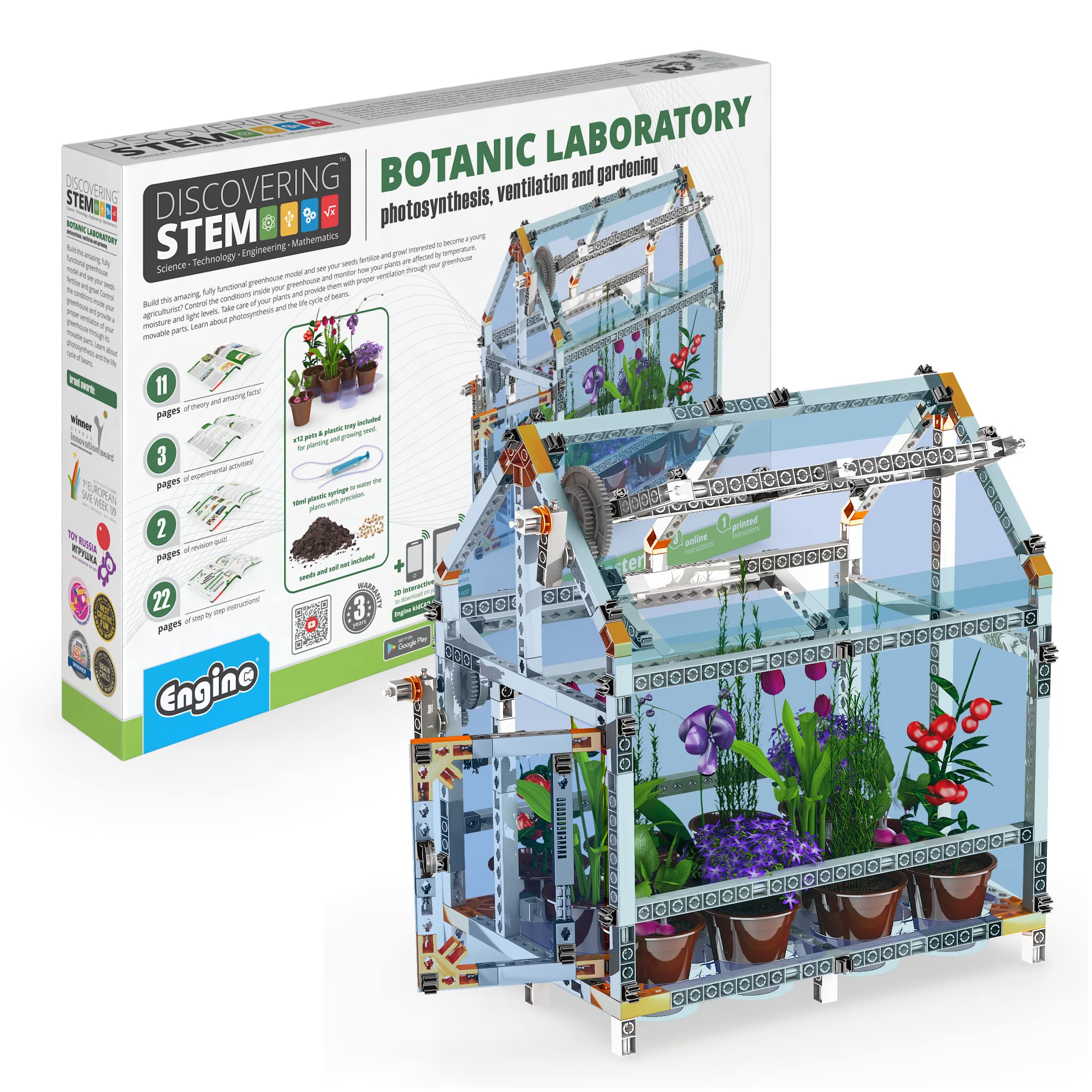 Engino Discovering Stem Botanic Laboratory Construction Toy Kit