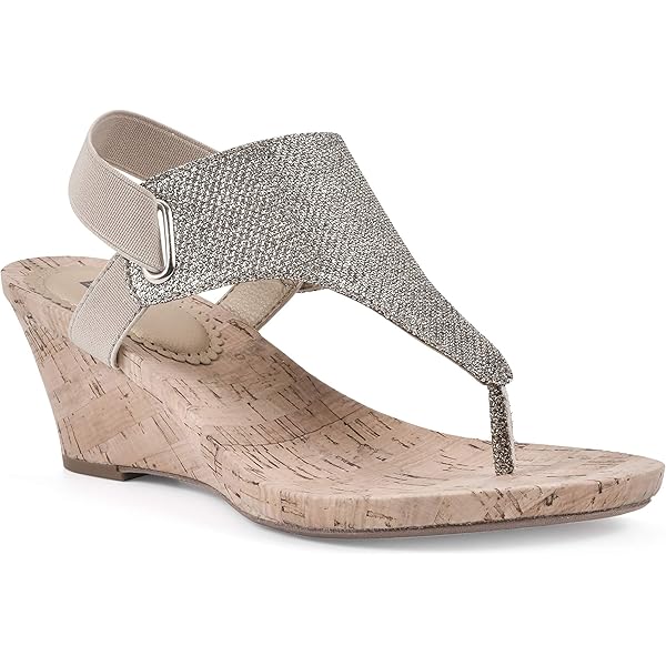 ENVAL SOFT Sandalia De Cuña D.Sharon Enval Para Mujer, Negro
