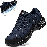 LARNMERN Steel Toe Shoes for Men Wide Women Lightweight Puncture Proof Work Safety Sneakers Breathable Slip Resistant Tennis Shoe
