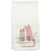 Karma Made from Scratch Tea Towel - 100% Cotton Hand Towels for The Kitchen - Modern Home Decor - Cat