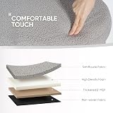 Bonlife Folding Ottoman Storage Bench Boucle Grey 100L 110x38x38cm view 7