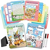 Elfew 2 Pack Reusable Activity Game for Kids Ages 4-8,8-12, Travel Games Include 56 Different Game,1-2 Players,Toy & Learning