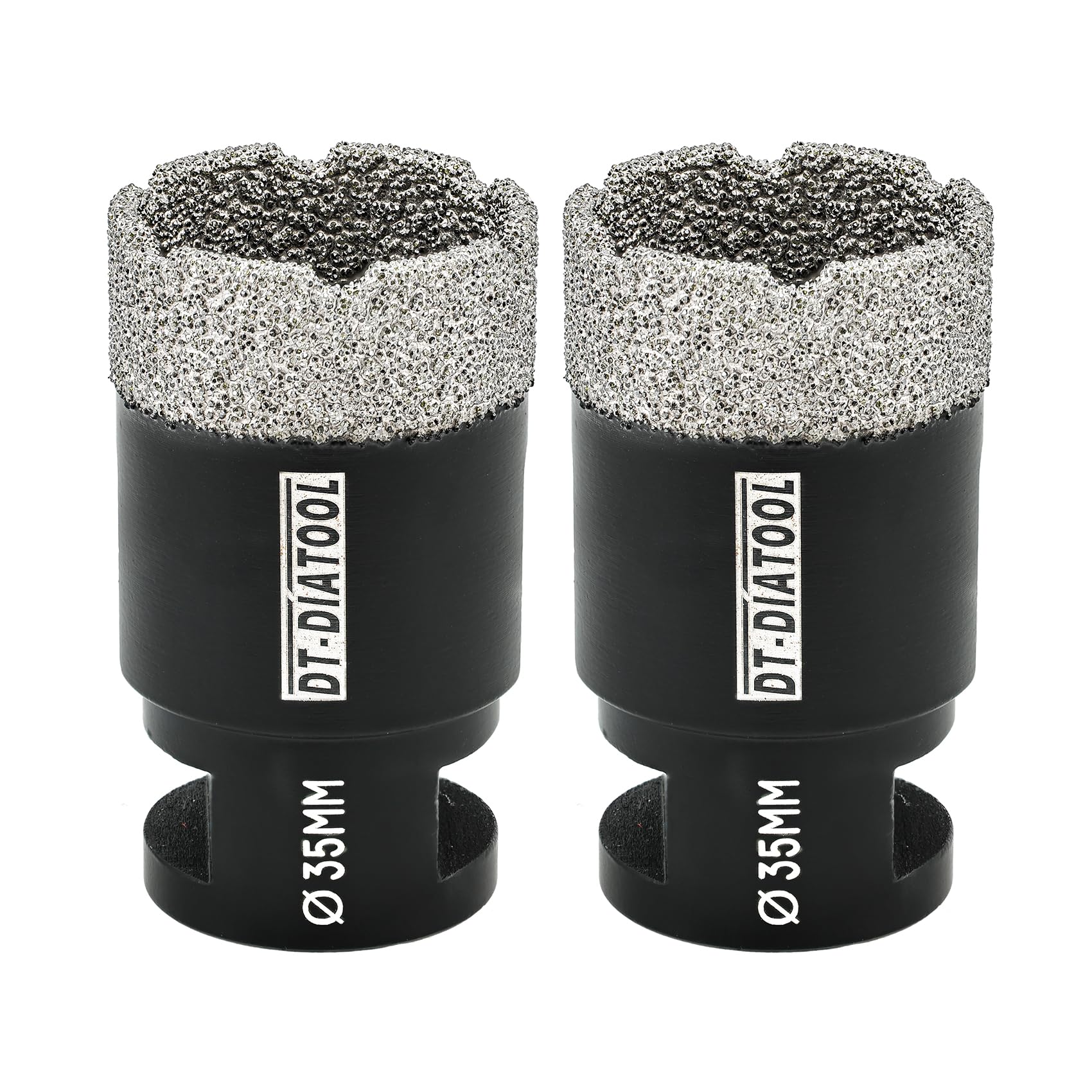 DT-DIATOOL Diamond Drill Bit 2PCS 35mm Hole Saw for Dry Drilling Tile Porcelain Marble Ceramic Granite