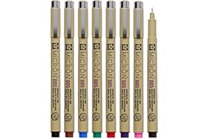 Sakura Pigma Micron 005 8 Color Set Water Based Pigment for Illustration - Holiday Gifts for Artists, Crafters & DIY Gifts Projects