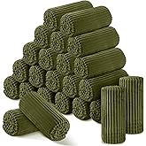 Buryeah 24 Pcs Flannel Throw Blanket Bulk 50 x 60 in Sleepover Blanket Outdoor Wedding Throw Lightweight, Oeko-tex Standard 100 Certified for Sofa Homeless Gifts (Army Green)