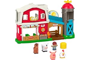 Fisher-Price Little People Toddler Toy Caring Fun Animal Farm Playset, Music & Learning for Pretend Play Ages 1+ Years, Multi