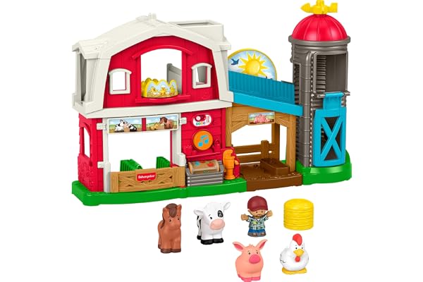 Fisher-Price Little People Caring for Animals Farm, Multilanguage | English, French, Spanish, Portuguese, Electronic Musical