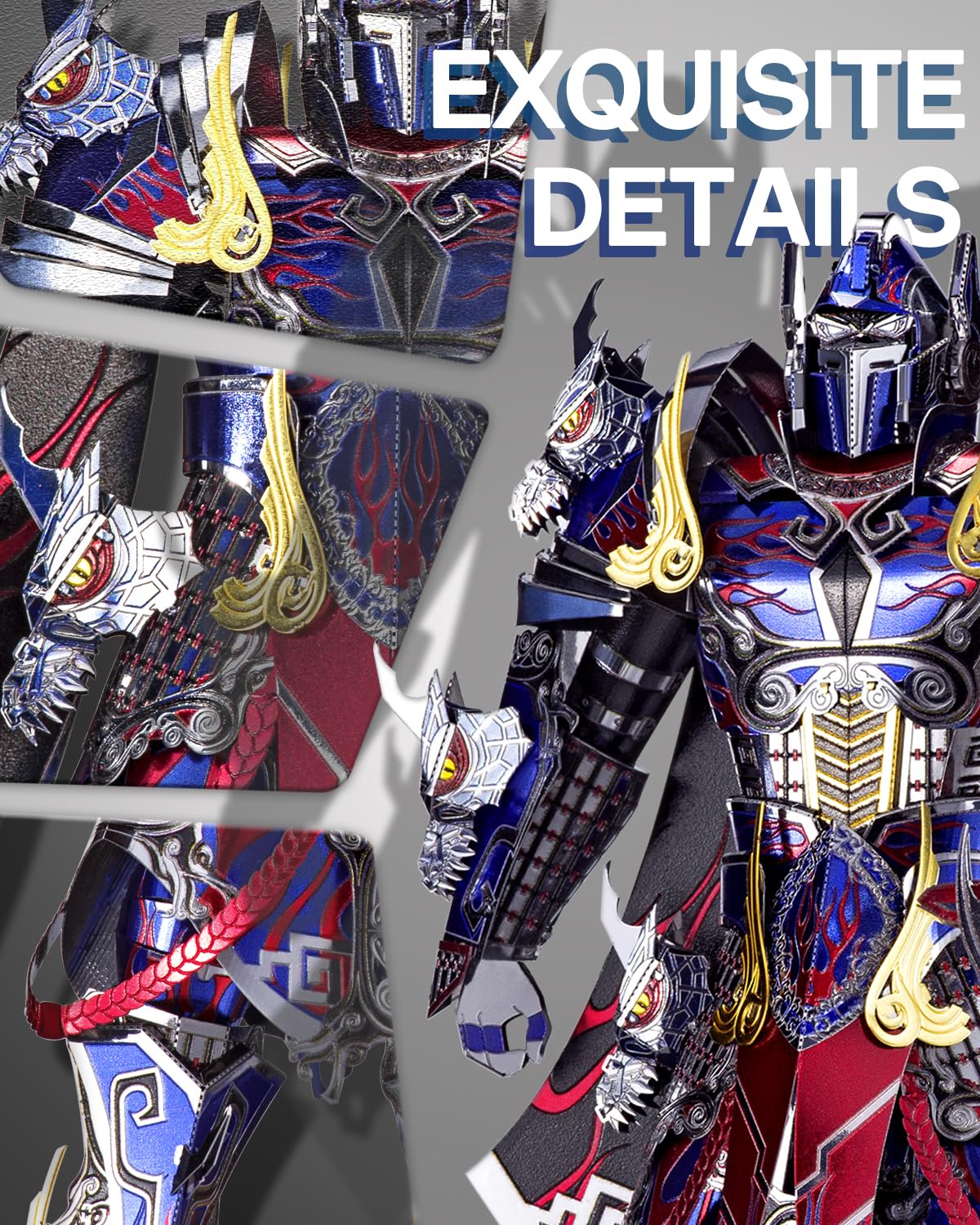 Piececool 3D Metal Puzzles Mecha Model Kits-The Titan Figure Model Building Blocks Kits for Adults, DIY Brain Teaser 3D Puzzle for Men Teen Students Hobbies Fidget Gifts -157 Pcs