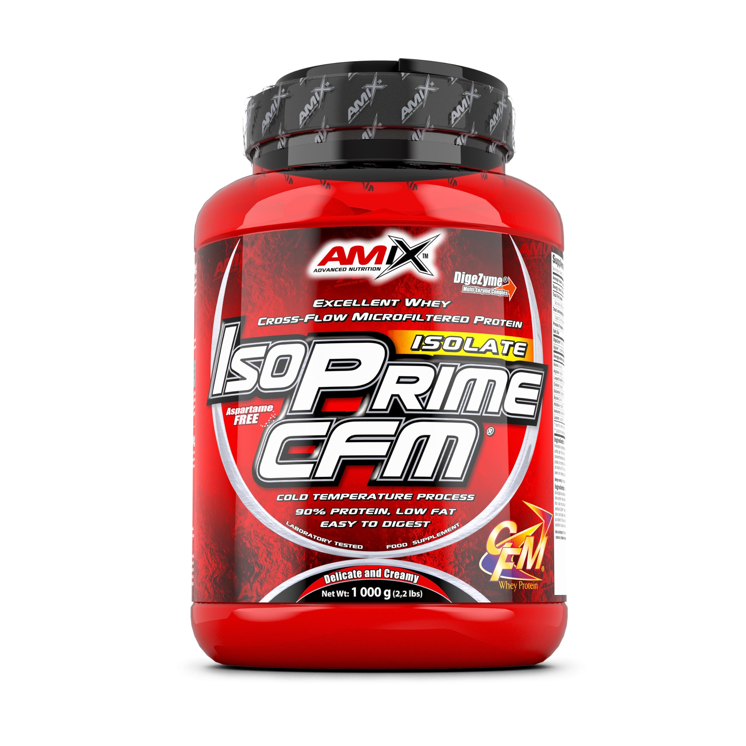 AMIX - Isoprime CFM Isolate Protein, 1 kg - High Amino Acid Source - Contains Digestive Enzymes - Aspartame Free, Protein for Muscle Building, Vanilla Flavor
