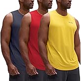 DEVOPS 3 Pack Sleeveless Men's Muscle Shirts Dry Fit Tank Top