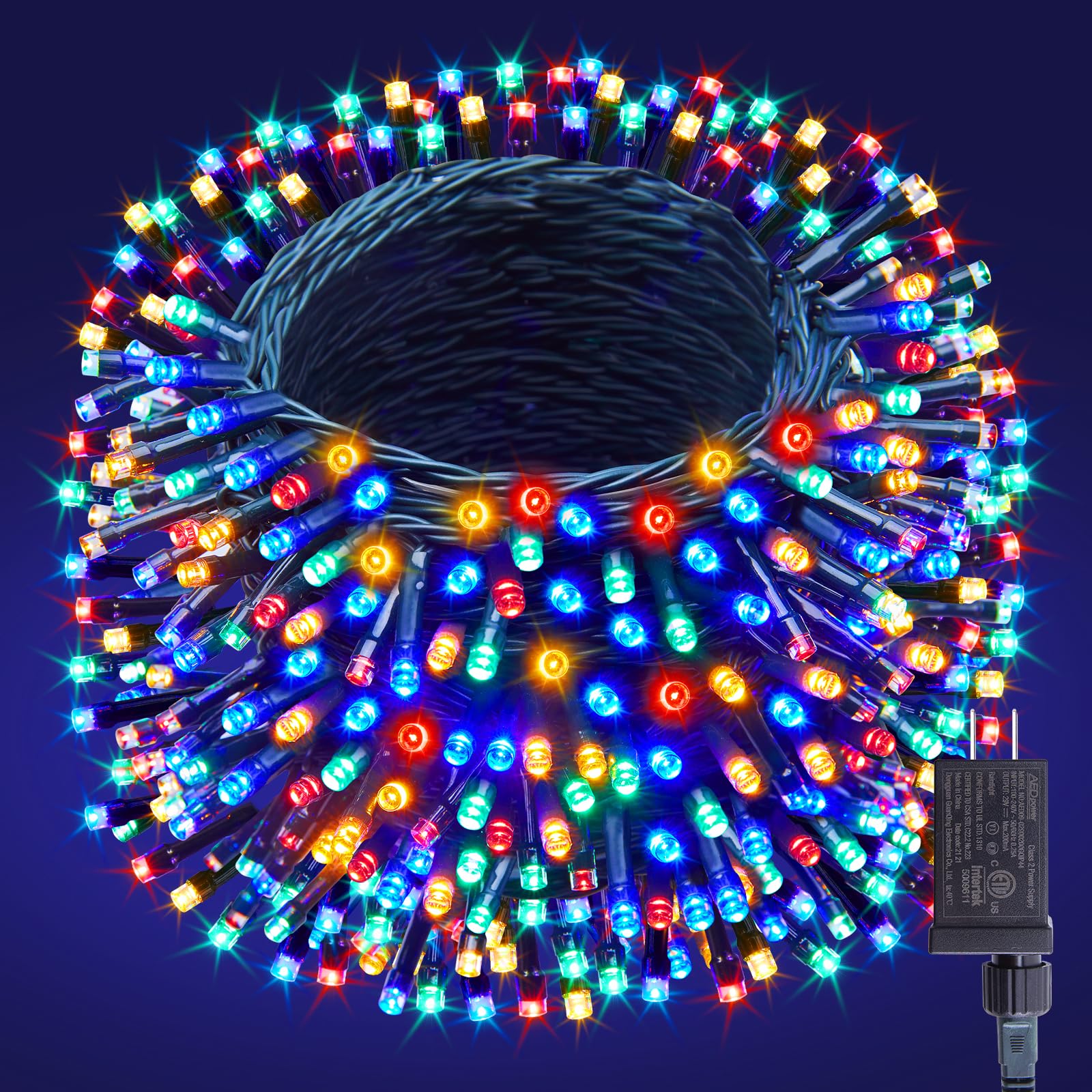 Photo 1 of Christmas Lights 66FT 200 LED String Lights with 8 Modes Connectable Waterproof Plug-in Twinkle Fairy Lights for Home, Garden, Party, Holiday, Tree, Christmas Decorations (Multicolor)