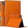 Antbox for iPad Pro 13 Inch Case M4(2024), Built-in Pencil Holder, Supports Pencil Pro/(USB-C), Auto Sleep/Wake Function PU Leather iPad Pro 13 Case Cover (Orange)