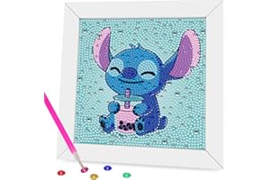 Miairivy Diamond Painting Kits for Kids, DIY 5D Cute Cartoon Diamond Art with Frame, Extremely Creative Gem Painting Crafts, Gifts, Birthday Gifts and Room Decor for Girls and Boys Ages 4-12 (Sth-1)