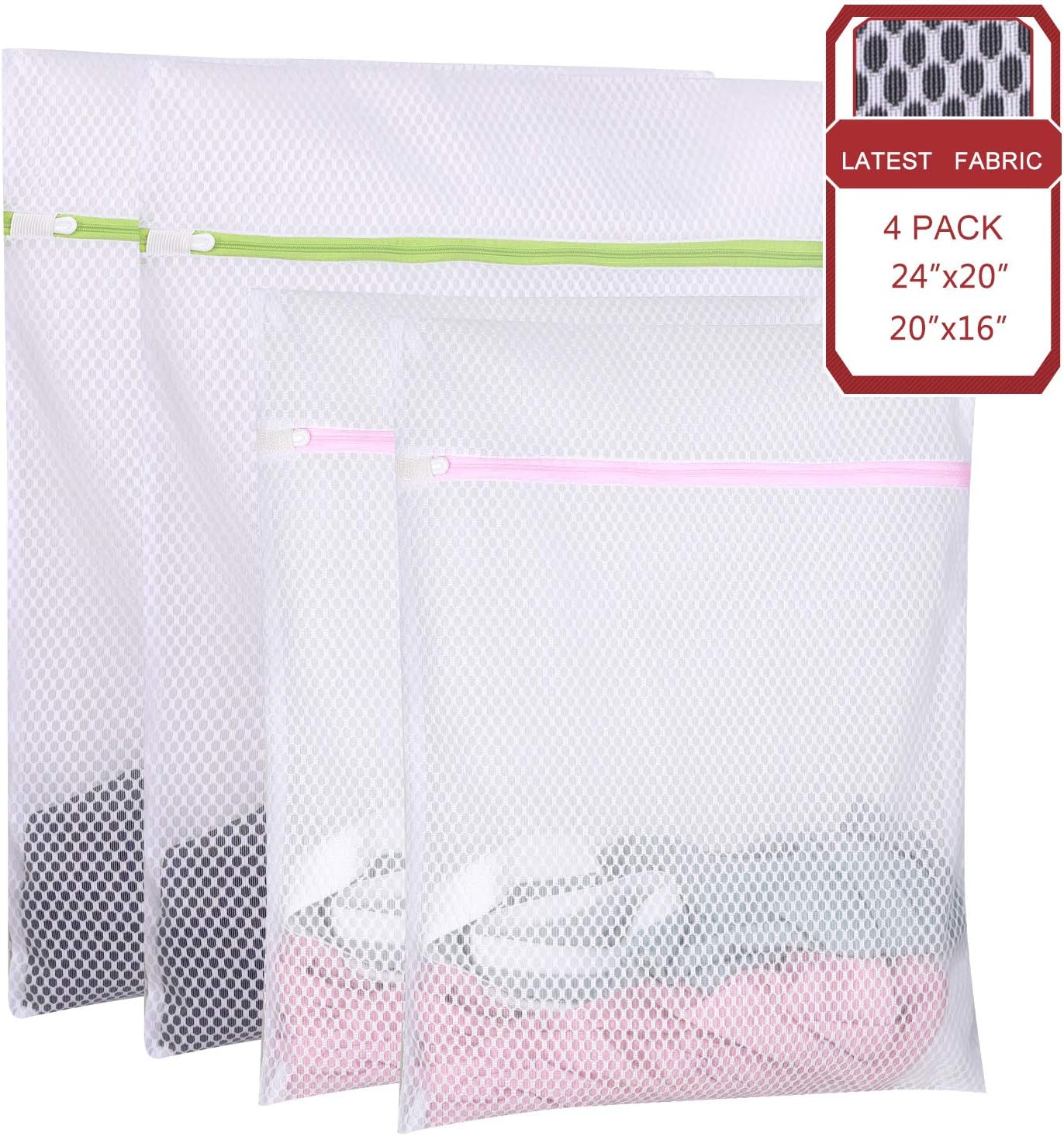 Lot De 3 Sacs à Linge Filet Pour Machine - Idéal Voyage, Sous-vêtements Et Chaussettes - Blanc