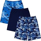 US Angels Boys Sleep Shorts - 3 Pack, Summer Pajama Shorts Set, Soft Boys' PJ Bottoms, Teen & Kids Size 5 6 7 8 10-12 14-16