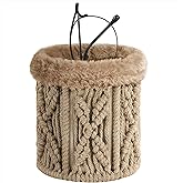 Mkono Glasses Holder for Nightstand Plush Lined Glasses Stand for Multiple Eyeglasses Boho Decor Eyeglass Case for Office