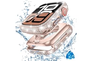 Tensea [2 in 1 for Waterproof Apple Watch Screen Protector Case Series 11/10 42mm Accessories, 360 iWatch Diamond Front Bumper with Glass Film and Back Bumper, Bling Face Cover Women, 42 mm